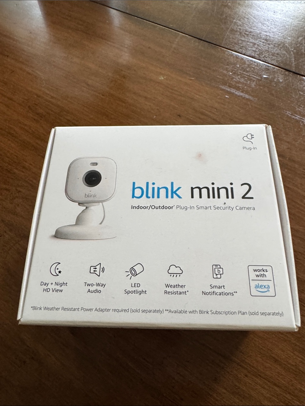 Blink Mini 2 Indoor/Outdoor Plug-In Smart Security Camera - White